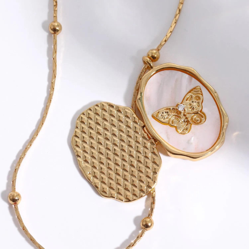 Butterfly Locket Necklace